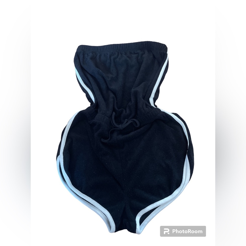 Garage white striped romper
/ bathing suit cover up